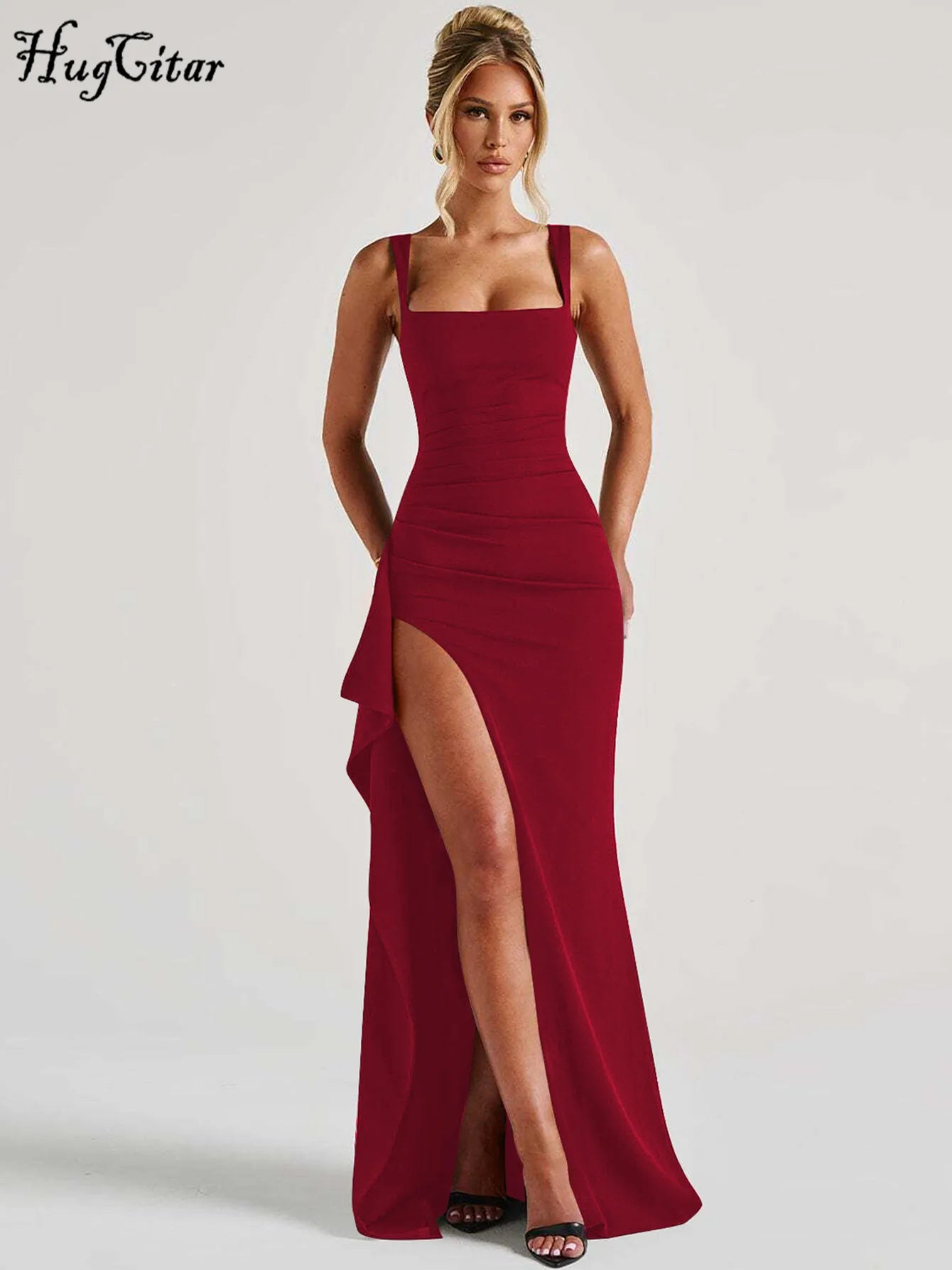 HugCitar Maxi Dress — Red