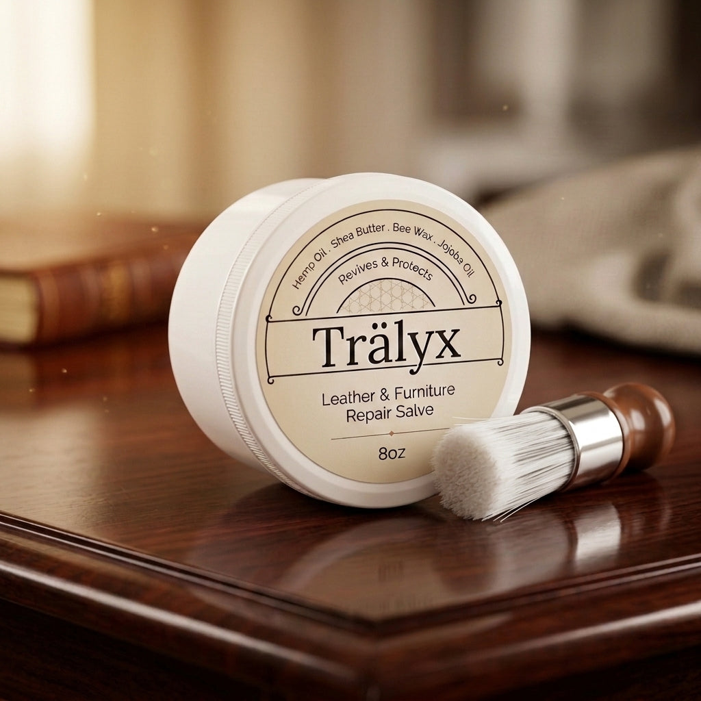 Antique Wood Restorer & Furniture Polish – Traditional Beeswax + Plant Oil Salve, No Sanding