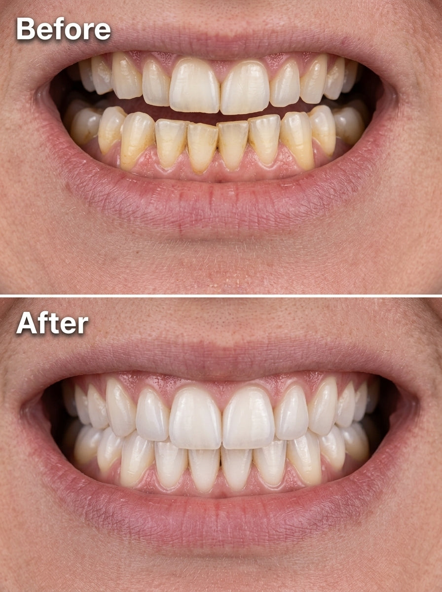 Before and After Purple Mouthwash
