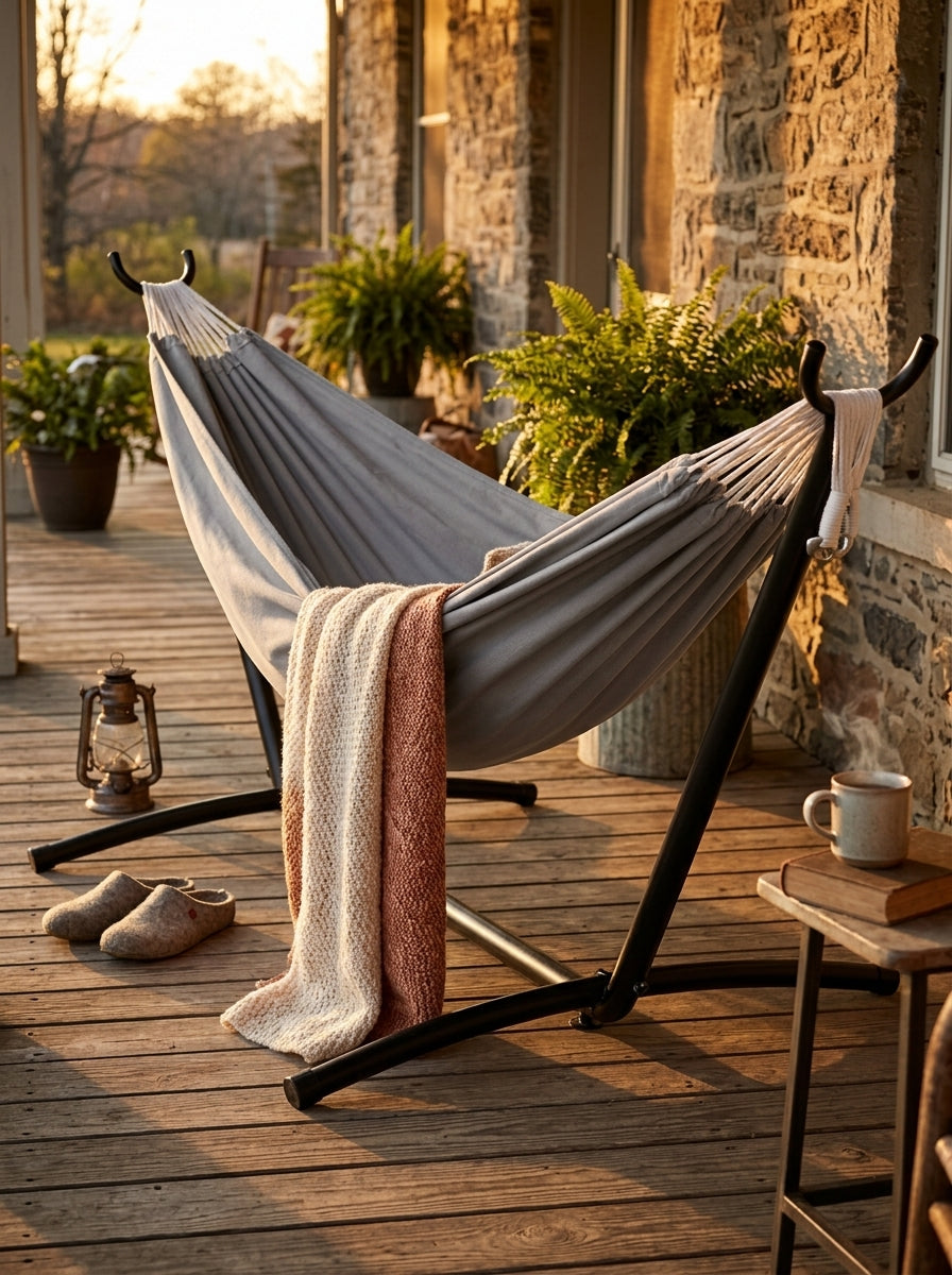Hammock on porch