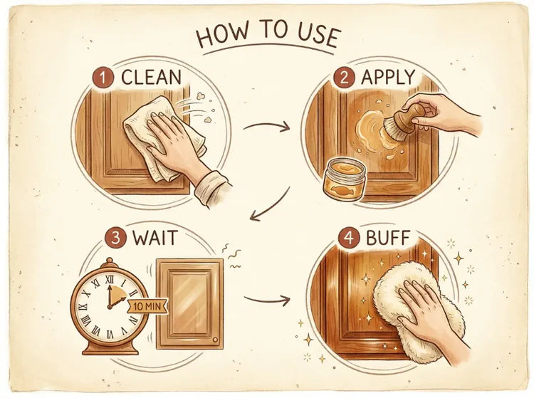 How to use Trälyx Wood Cabinet Restoring Salve